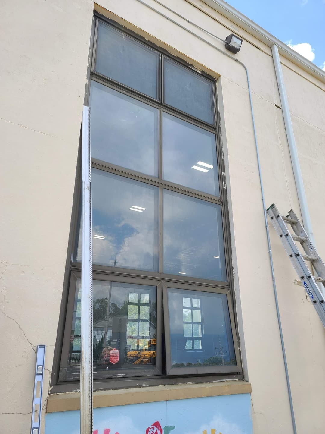 school office reception glass partition