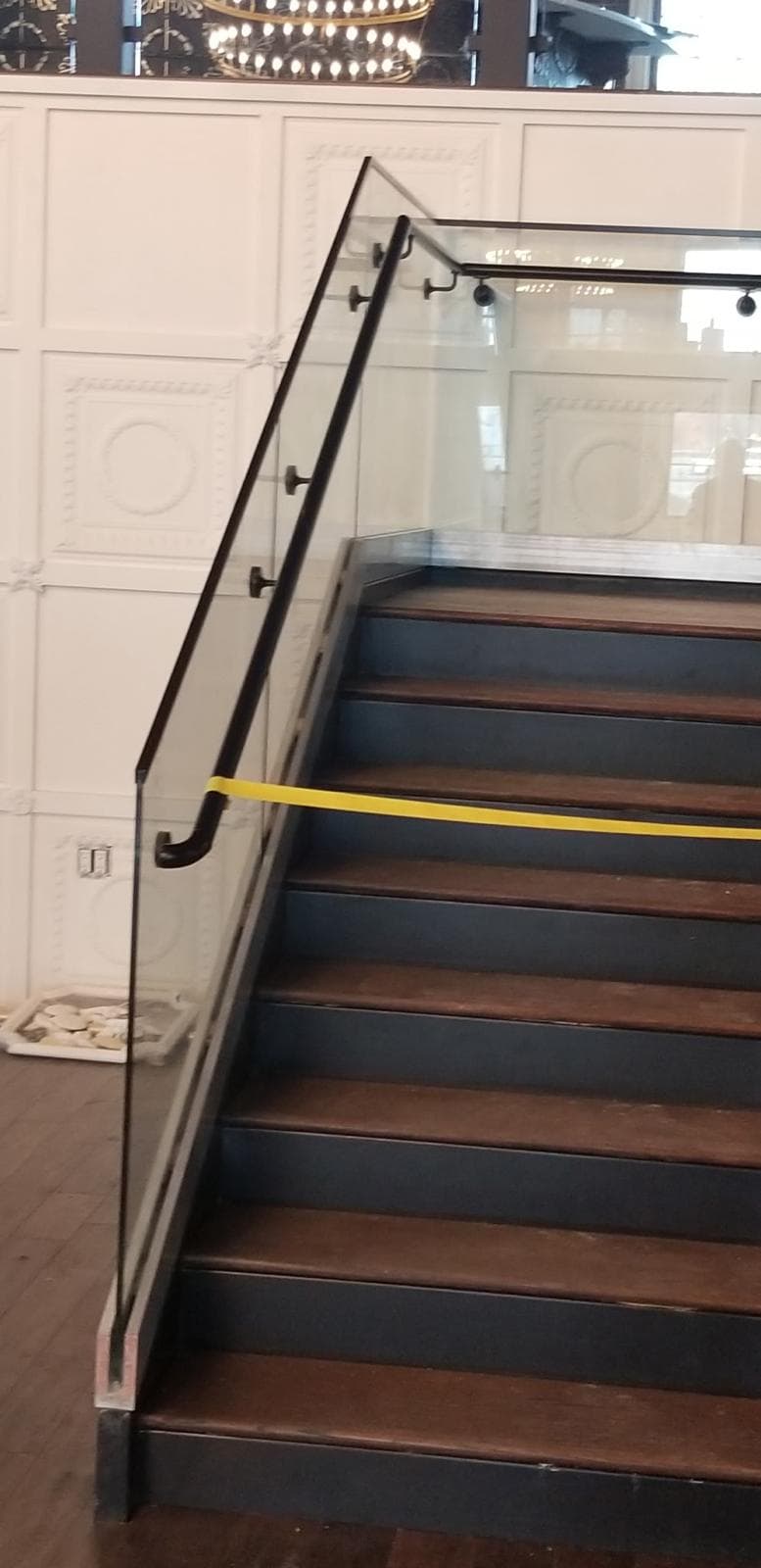 wide stair railing shot