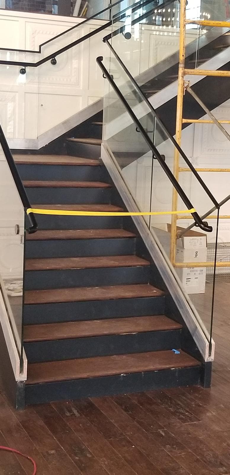 wide stair railing shot, different angle