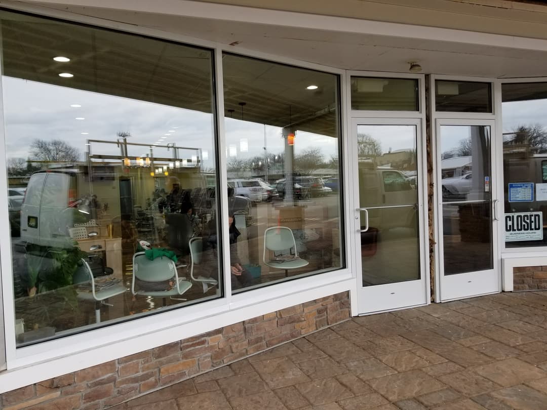glass display case install, deli counter